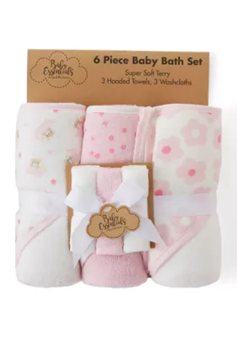 Baby Girls Bath Towel Set