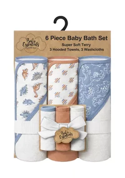Baby Boys Set of 6 Twill Washcloth Set
