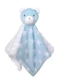 Baby Boys Blue Star Blanket with Bear