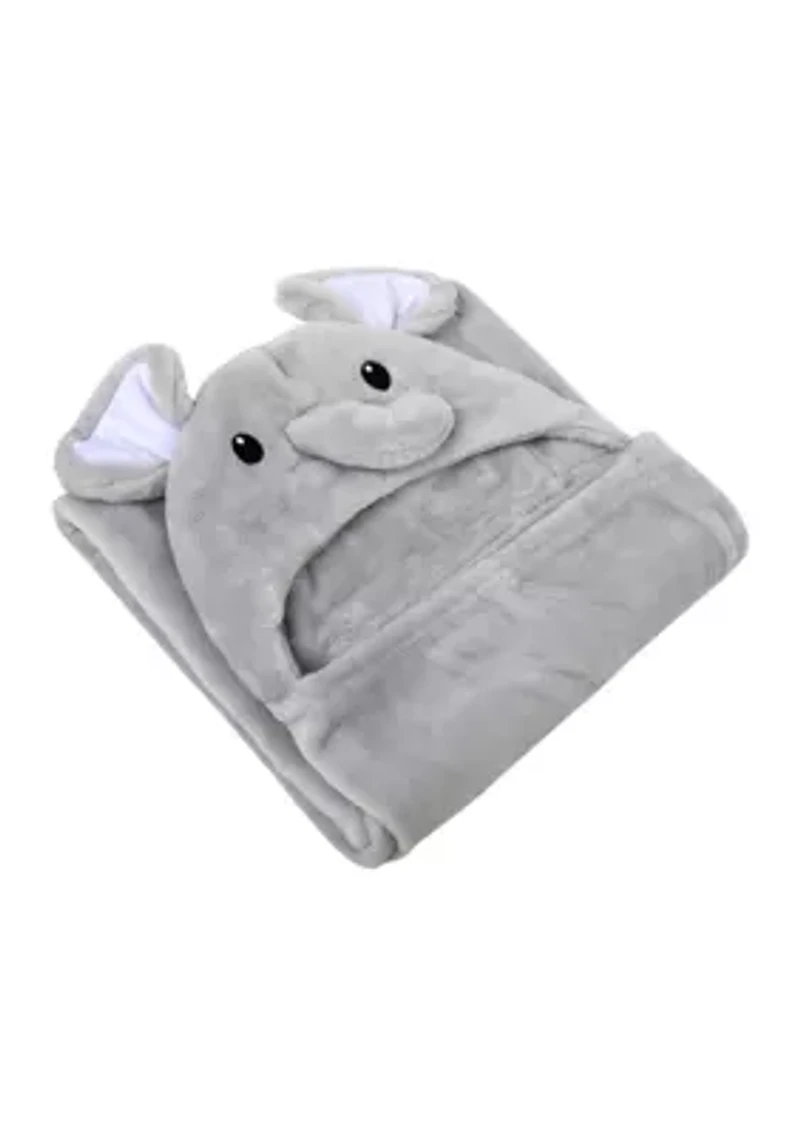 Baby Elephant Plush Hooded Blanket