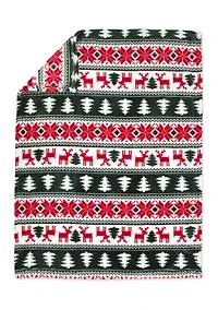 Baby Fair Isle Printed Receiving Blanket with Matching Security Blanket