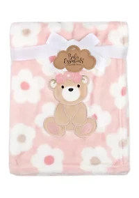 Baby Girls Flower Bear Blanket