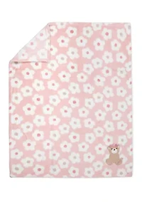 Baby Girls Flower Bear Blanket