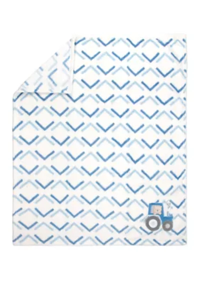 Baby Boys Bear Tractor Blanket