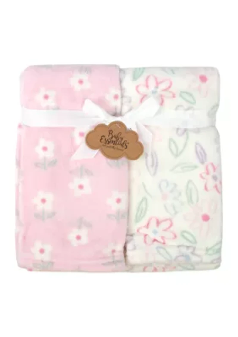 Baby 2-Pack Daisy Blankets