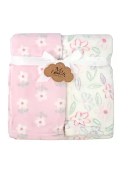 Baby 2-Pack Daisy Blankets