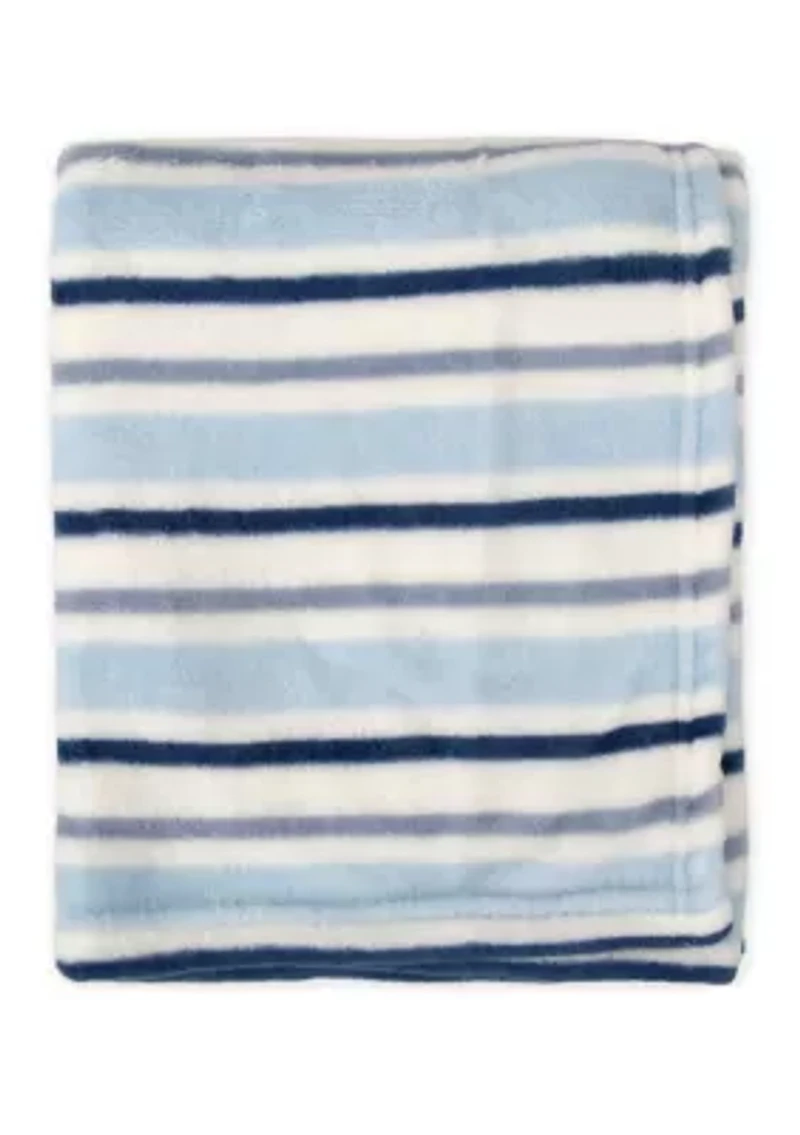 Baby 2-Pack Car and Stripe Blankets