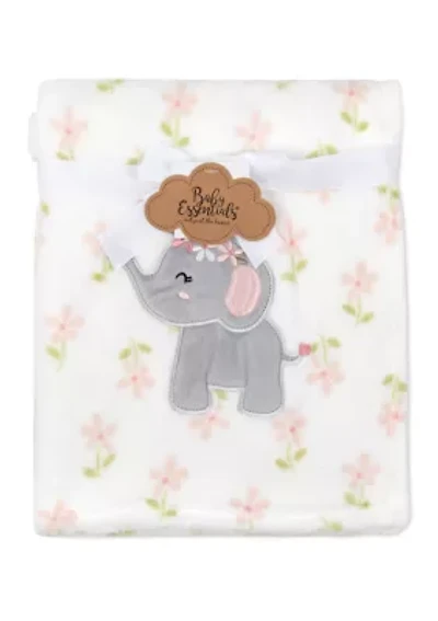 Baby Girls Flower Elephant Blanket