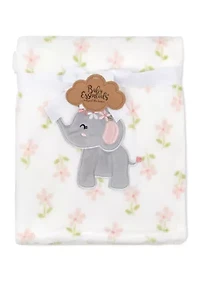 Baby Girls Flower Elephant Blanket