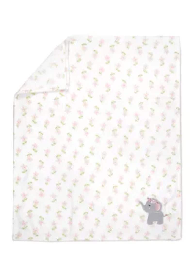 Baby Girls Flower Elephant Blanket