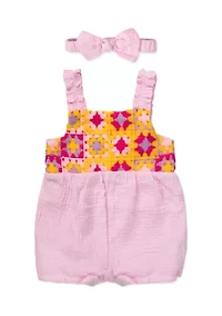 Baby Girls Crochet Romper