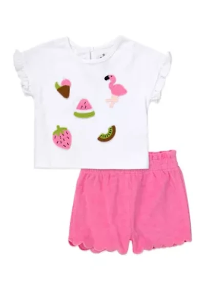 Baby Girls Shirt and Shorts Set
