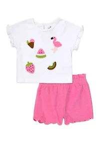 Baby Girls Shirt and Shorts Set