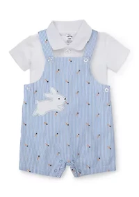 Baby Boys Coverall Bunnie Set