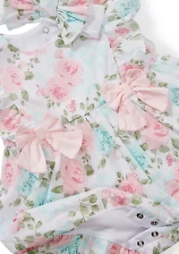 Baby Girls Floral Bubble Romper
