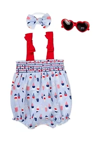 Baby Girls Smocked Ice Cream Romper