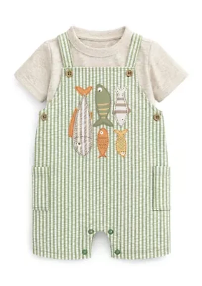 Baby Boys Fish Overalls Set