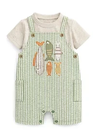 Baby Boys Fish Overalls Set