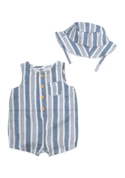 Baby Boys Striped Romper