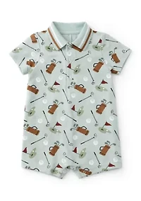 Baby Boys Golf Print Romper