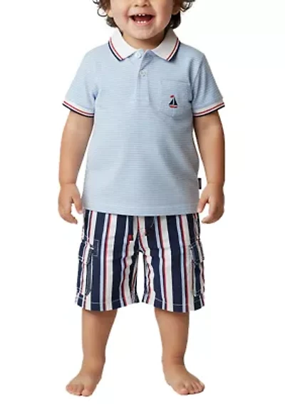 Baby Boys Polo Shirt and Shorts Set