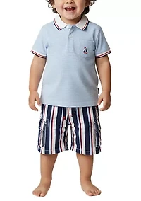 Baby Boys Polo Shirt and Shorts Set