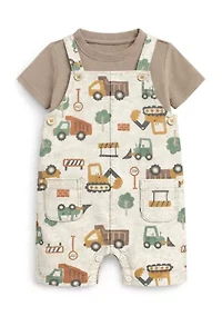 Baby Boys Truck Graphic Overall Set