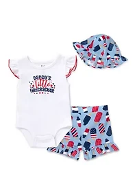 Baby Girls Daddy's Little Firecracker Set