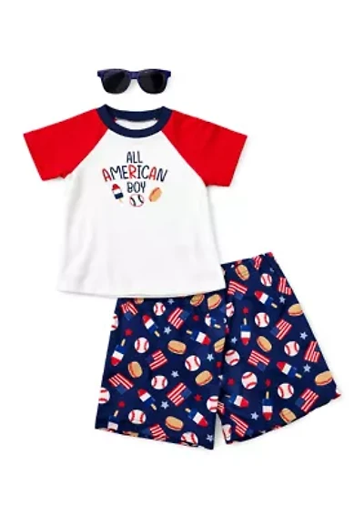 Baby Boys All American Shirt and Shorts Set