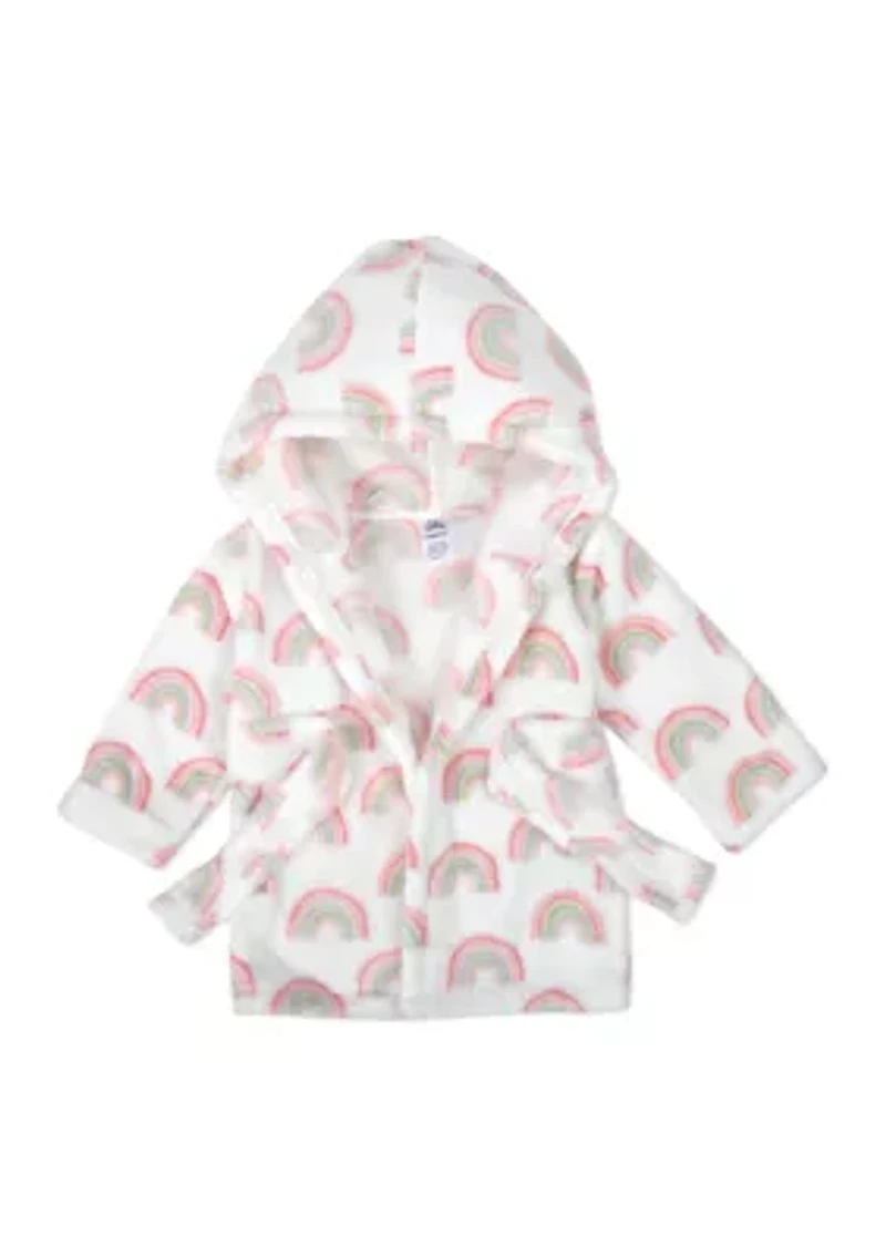 Baby Girls Rainbow Printed Robe with Blanket
