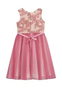 Toddler Girls Embroidered Mesh Dress