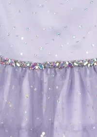 Toddler Girls Metallic Foil Dot Mesh Dress
