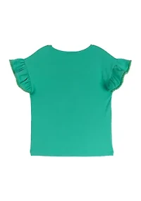 Toddler Girls Knit Appliqué Top