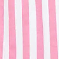 Toddler Girls Striped Top with Side Bow and Check Print Pants