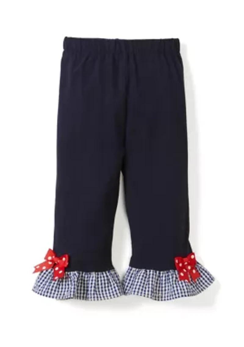 Toddler Girls Seersucker Ladybug Capri Set