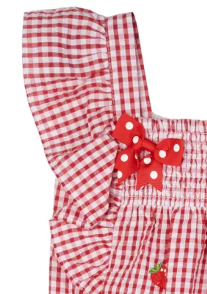 Toddler Girls Seersucker Strawberry Set