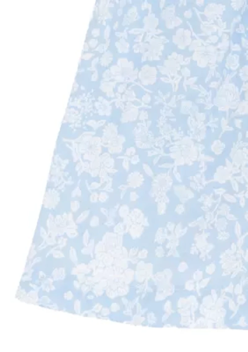 Toddler Girls Flared Sleeve Peter Pan Collar Dress