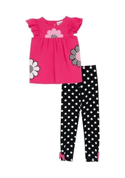 Toddler Girls Flower Legging Set