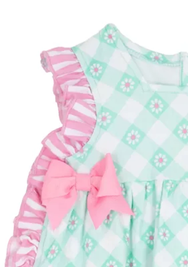 Toddler Girls Dot and Striped Legging Set