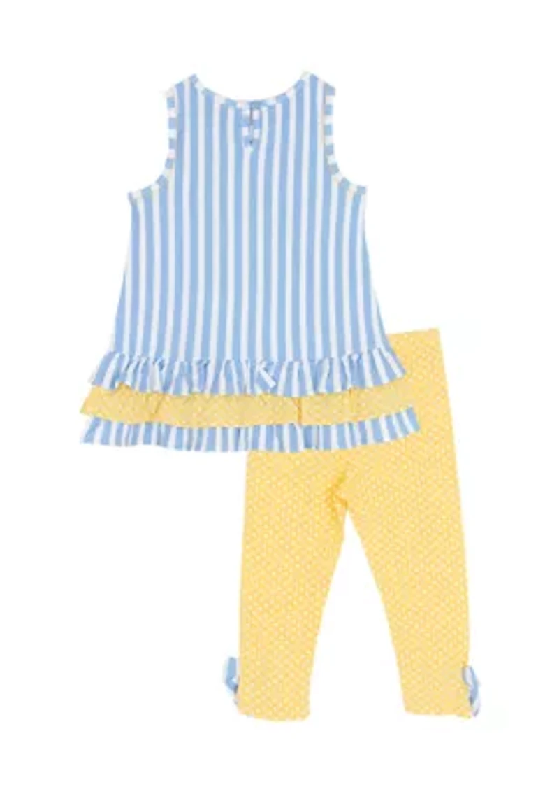 Toddler Girls Striped Leg Set