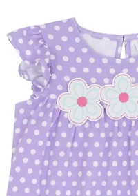 Toddler Girls Flower Striped Legging Set