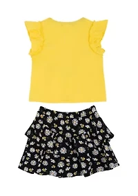 Toddler Girls Daisy Skort Set
