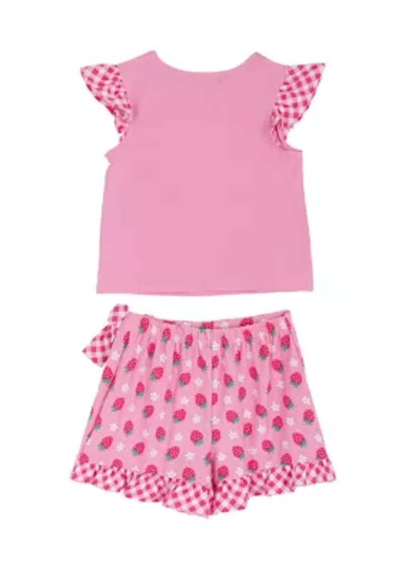 Toddler Girls Strawberry Skort Set
