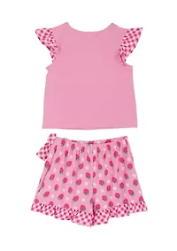 Toddler Girls Strawberry Skort Set