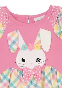 Toddler Girls Plaid Bunny Leggings Set