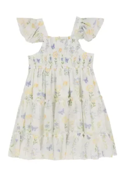 Toddler Girls Butterfly Floral Mesh Dress