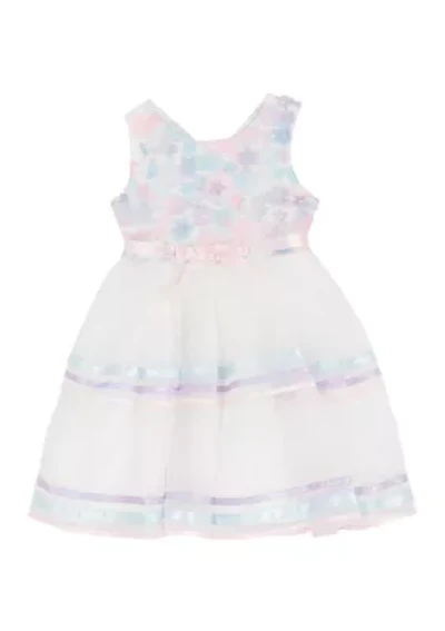 Toddler Girls 3D Mesh Dress