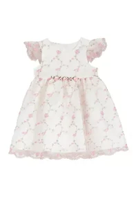 Toddler Girls Vine Embroidered Dress