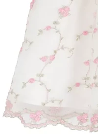 Toddler Girls Vine Embroidered Dress