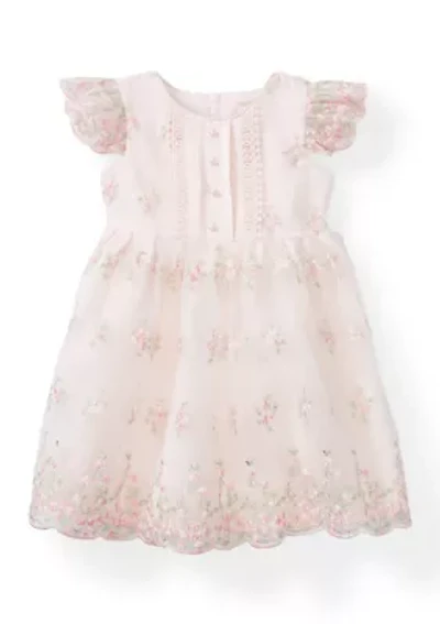 Toddler Girls Floral Embroidery Dress